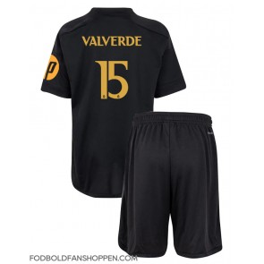 Real Madrid Federico Valverde #15 Tredjetrøje Børn 2023-24 Kortærmet (+ Korte bukser)